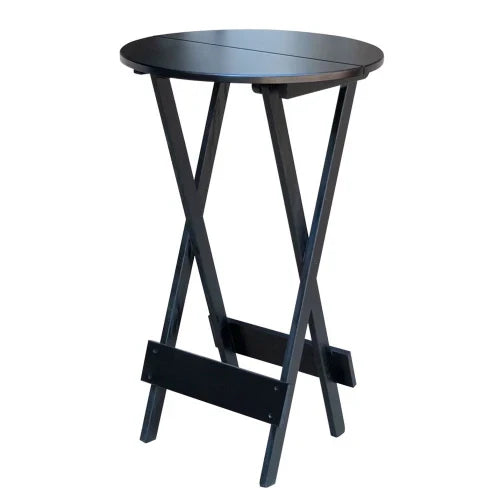 Kit Mesa Bistrô de Madeira Dobrável com 3 Banquetas - Preto