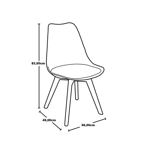 Conjunto Mesa de Jantar Redonda Vértice 105cm Natural com 4 Cadeiras Leda em Madeira Maciça - Nude