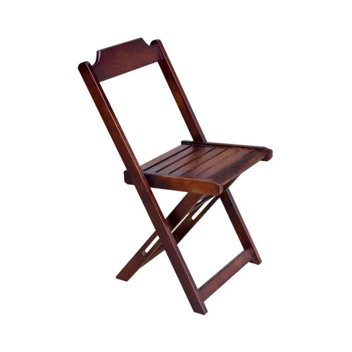 Conjunto de Mesa com 4 Cadeiras de Madeira Dobravel - Imbuia