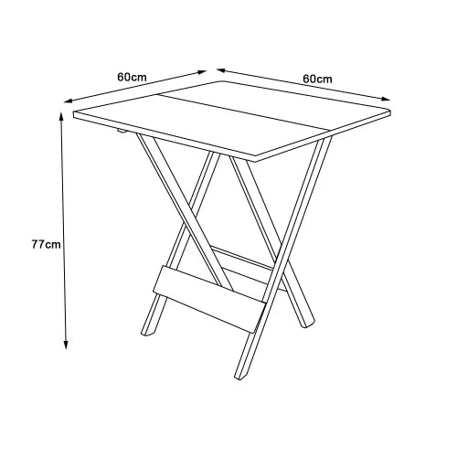 Conjunto de Mesa com 4 Cadeiras de Madeira Dobravel - Imbuia