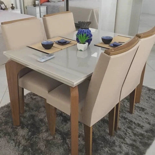 Mesa de Jantar com 4 Cadeiras Londrina 120x80