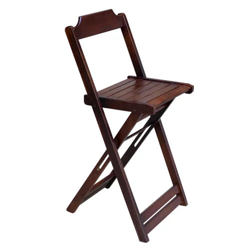 Conjunto de Mesa Bistrô de Madeira com 4 Cadeiras Dobravel Ideal para Bar e Restaurante Imbuia