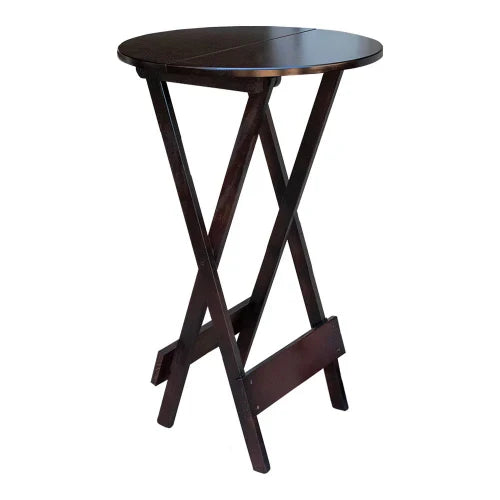 Conjunto de Mesa Bistrô de Madeira com 4 Cadeiras Dobravel Ideal para Bar e Restaurante Imbuia