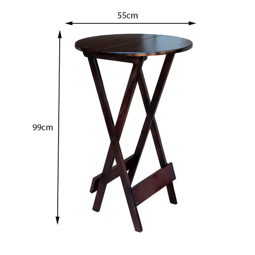 Conjunto de Mesa Bistrô de Madeira com 4 Cadeiras Dobravel Ideal para Bar e Restaurante Tabaco
