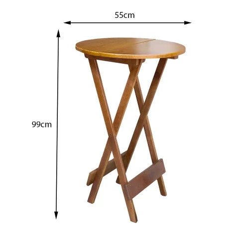 Conjunto de Mesa Bistrô de Madeira com 4 Cadeiras Dobravel Ideal para Bar e Restaurante Mel