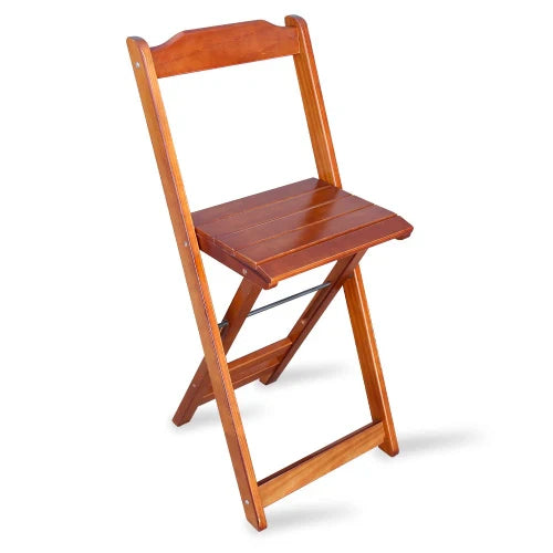 Conjunto de Mesa Bistro Dobravel com 2 Cadeiras para Area de Lazer - Imbuia