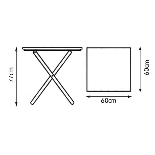 Jogo de Mesa com 4 Cadeiras Dobravel 70x70 para Area Gourmet - Imbuia