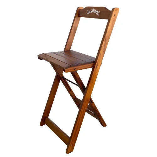 Conjunto Mesa Bistrô Com 4 Banquetas Dobráveis De Madeira Jack Imbuia Marrom