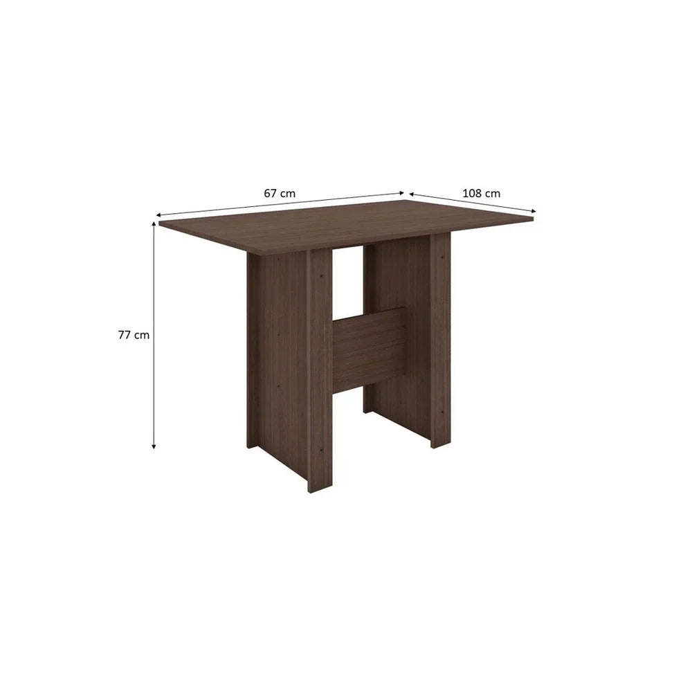 Conjunto de Mesa de Jantar Milano - 4 Cadeiras Amêndoa/Savana