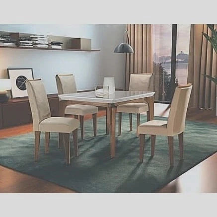 Mesa de Jantar com 4 Cadeiras Londrina 120x80